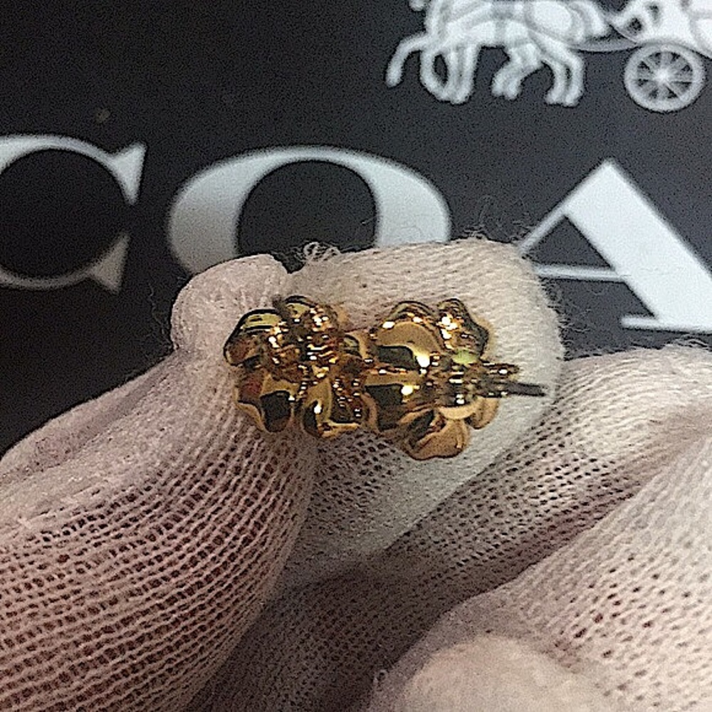 COACH - MINI TEA ROSE 2 IN 1 STUD EARRINGS (NWT) - Picture 3 of 12